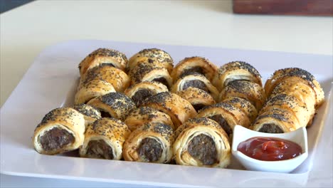 shot of delicious food served in a dinner or wedding reception