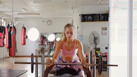 trainer training male boxer in fitness studio 4k