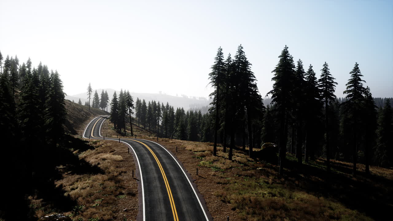 Mountain Pass with windy roads