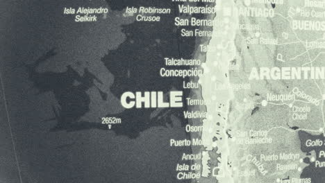 map of chile and argentina