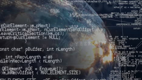 animación del procesamiento de datos digitales en todo el mundo