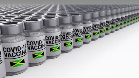 botellas de vacuna contra el covid-19 jamaica