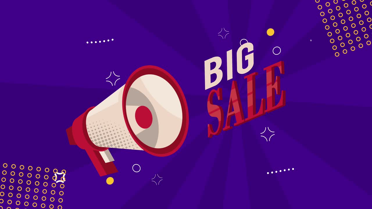 animación de promoción de las grandes ofertas de venta