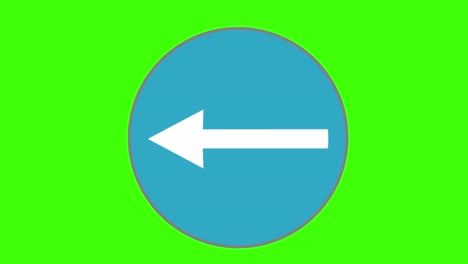 green screen , road signs icon , turn left