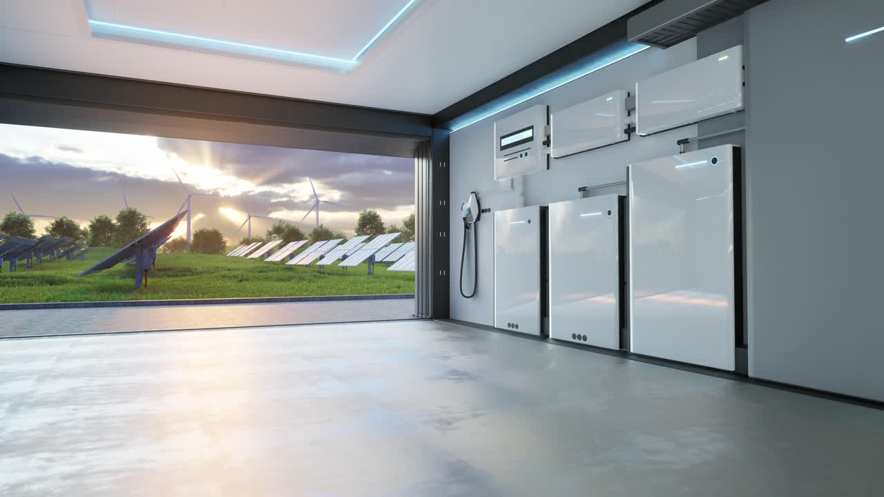 Home Energy Storage System Based On A Lithium Ion Battery Pack Situated ...