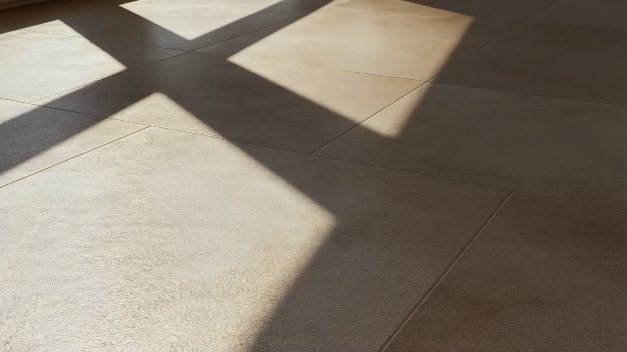 Sunlight and Shadows on a Tiled Floor