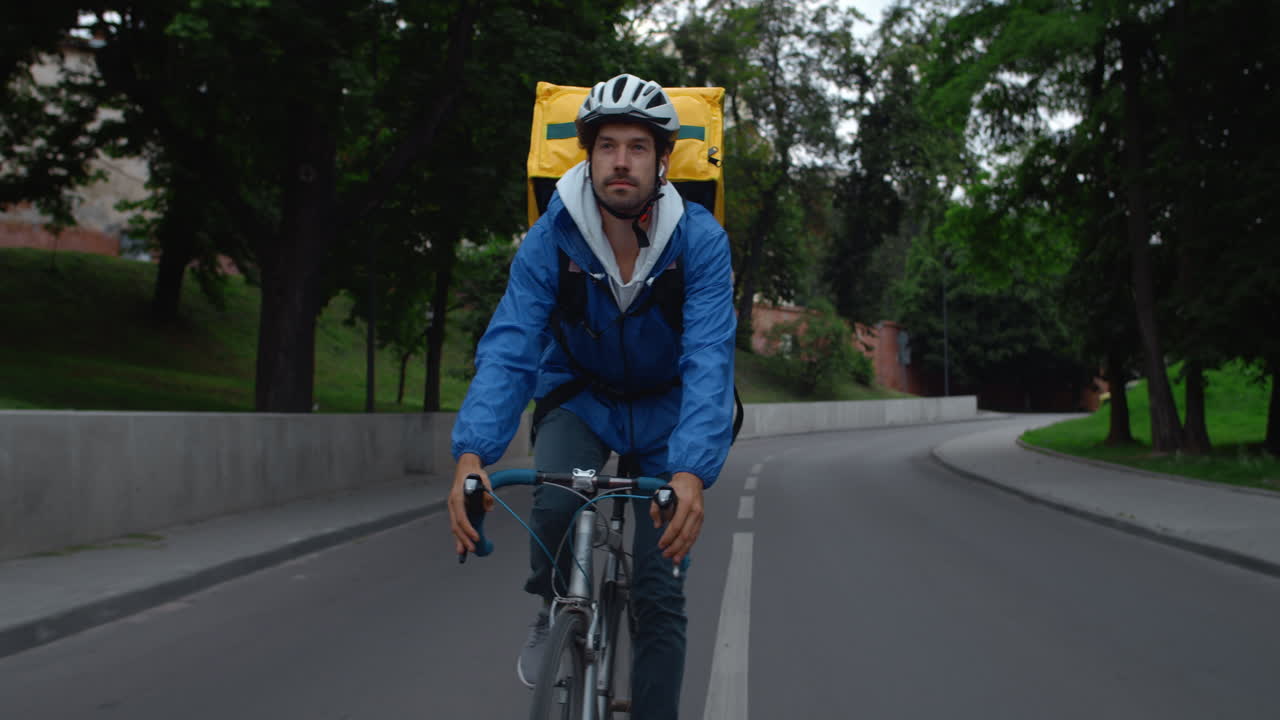 Delivery Rider on Bicycle