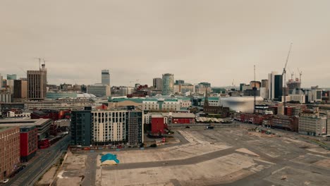 aerial shot of birmingham, uk