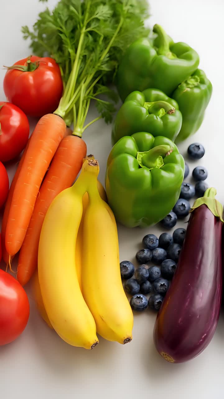 Frutta e verdura fresca biologica 4K.