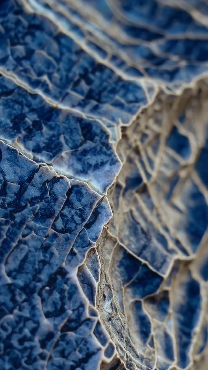 Abstract Blue Cracked Surface Texture