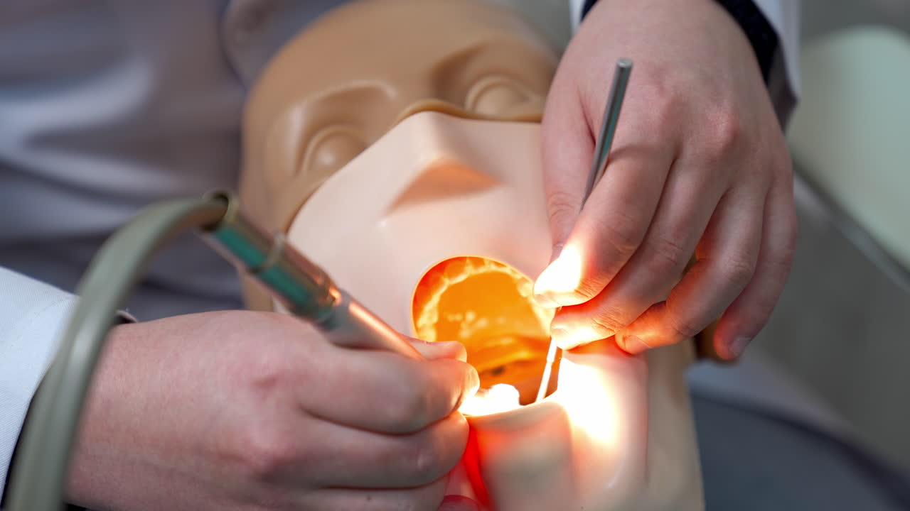 Dummy for training dentists. Dummy for dentist students training in dental faculties of medical schools and universities