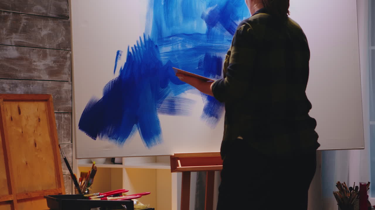 스튜디오에서 화가