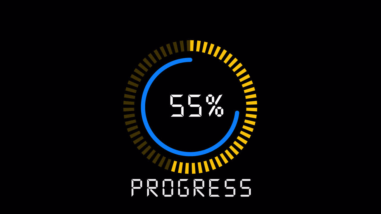 Circular Loading Progress Bar with Percentage Display
