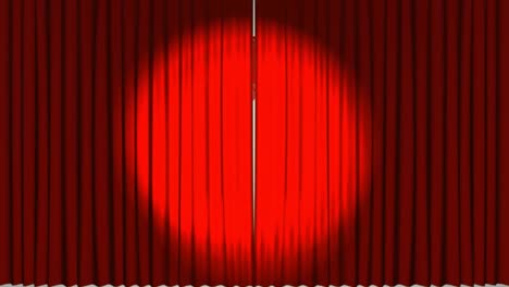 theatre curtains revealing a globe