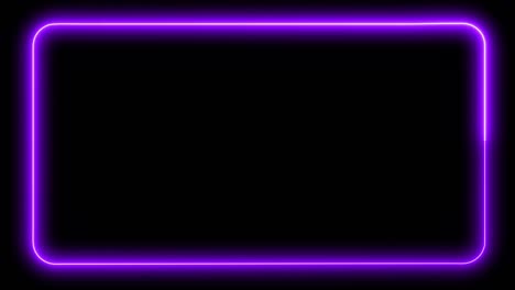 black background with purple neon frame glowing - looped