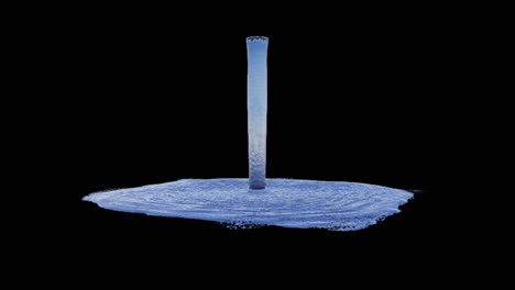 simulated blue liquid splash