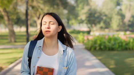 indian girl running late for school