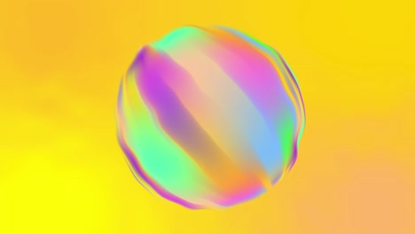 esfera giratoria de colores del arco iris burbujas de jabón gráficos de movimiento