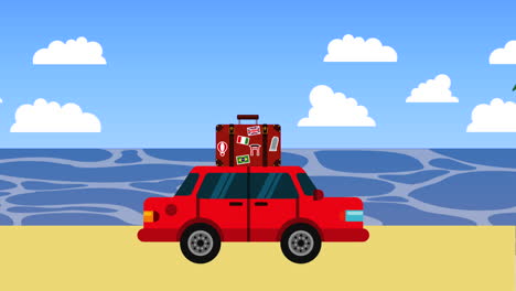 vacaciones de verano con coche en la playa