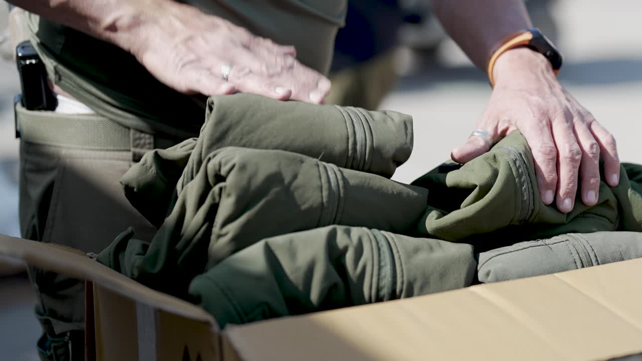 Israel military winter wear olive jackets at basecamp