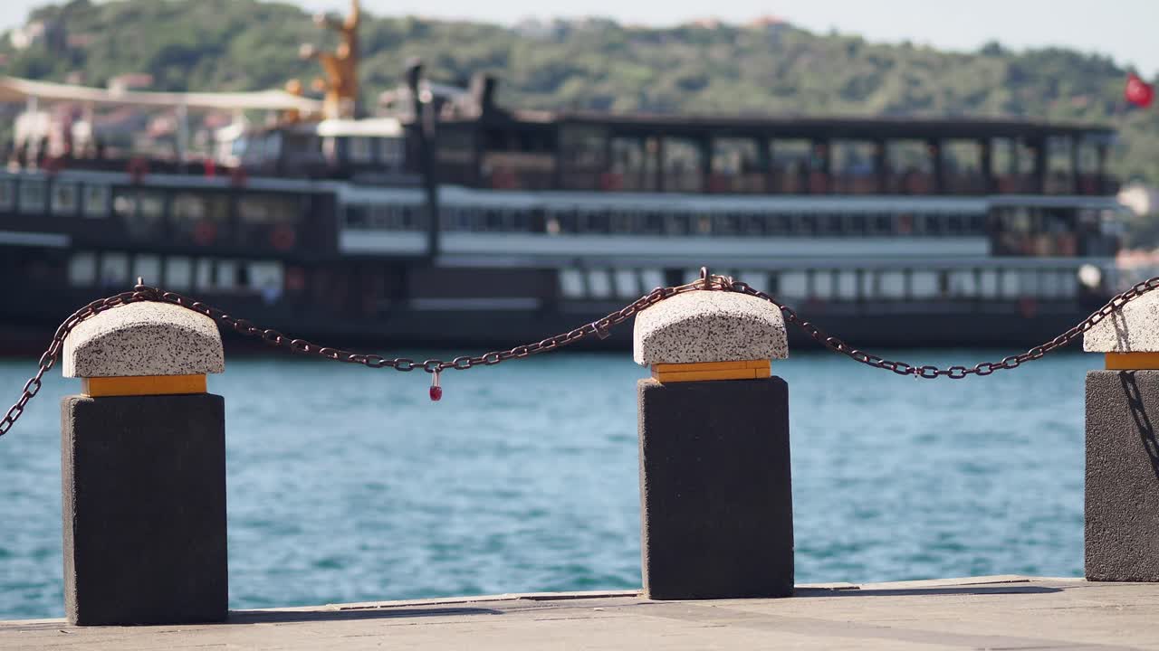 View of a ship from a pier