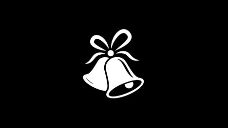 christmas ribbon bow bells icon vintage twitched bad signal animation.