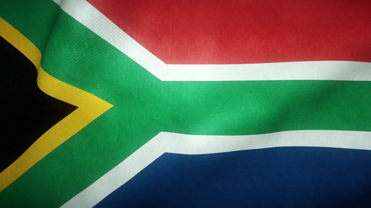 flag of South Africa waving in the wind