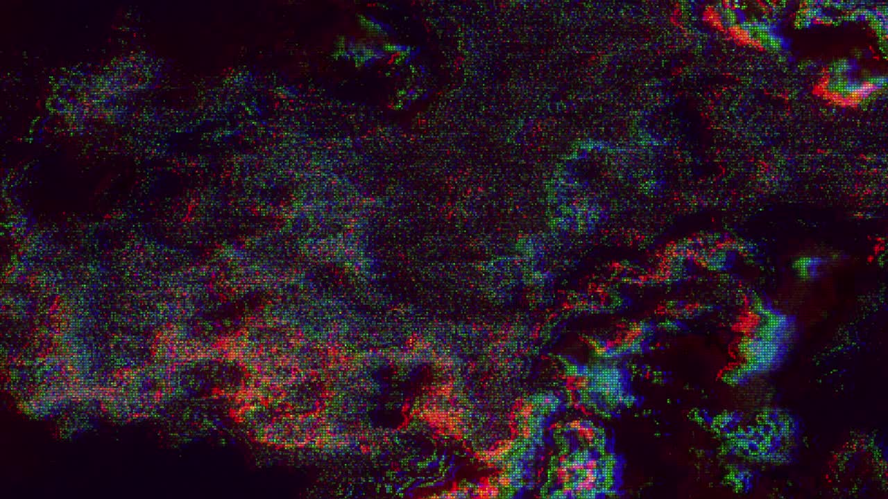diseño único abstracto animación digital ruido de píxeles error de fallo daño de video