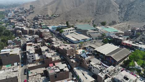 aerial video made with drone of a election venue for presidential and congress in peru.