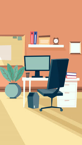 modern home office illustration