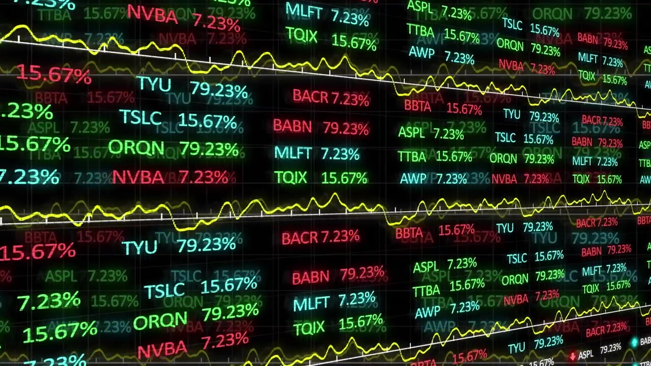 Animazione dell'elaborazione di dati finanziari