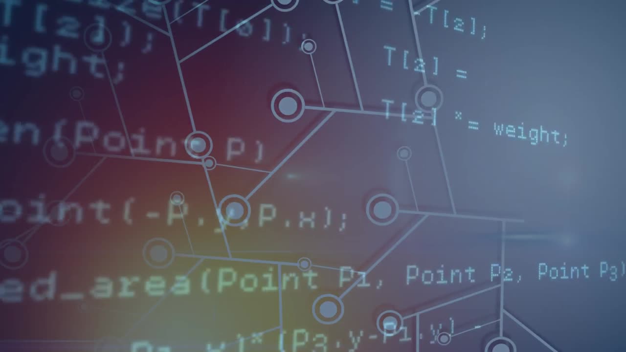 Animation of computer data processing over connections