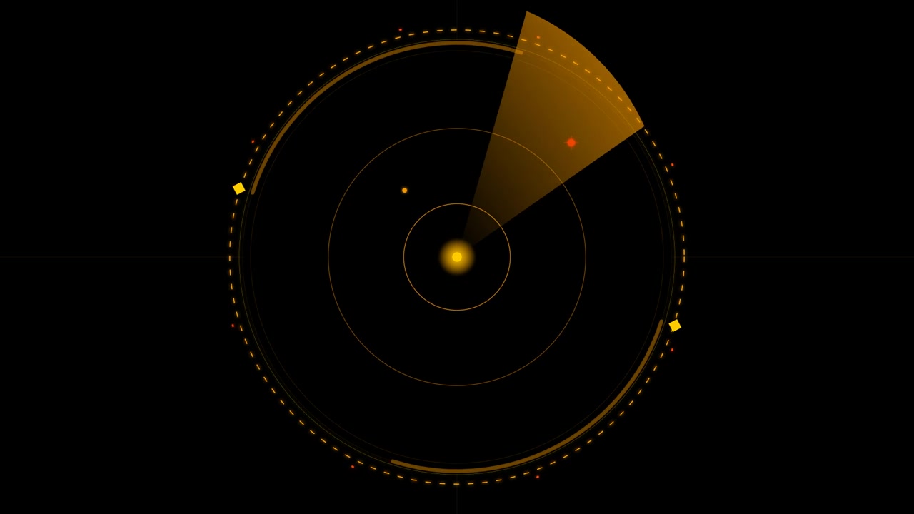 Schermo Radar Digitale in Scansione per Obiettivi