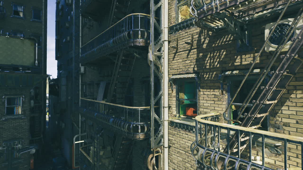 Functional industrial design with detailed piping and repair features present