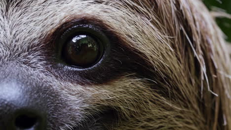 close-up of a sloth's eye