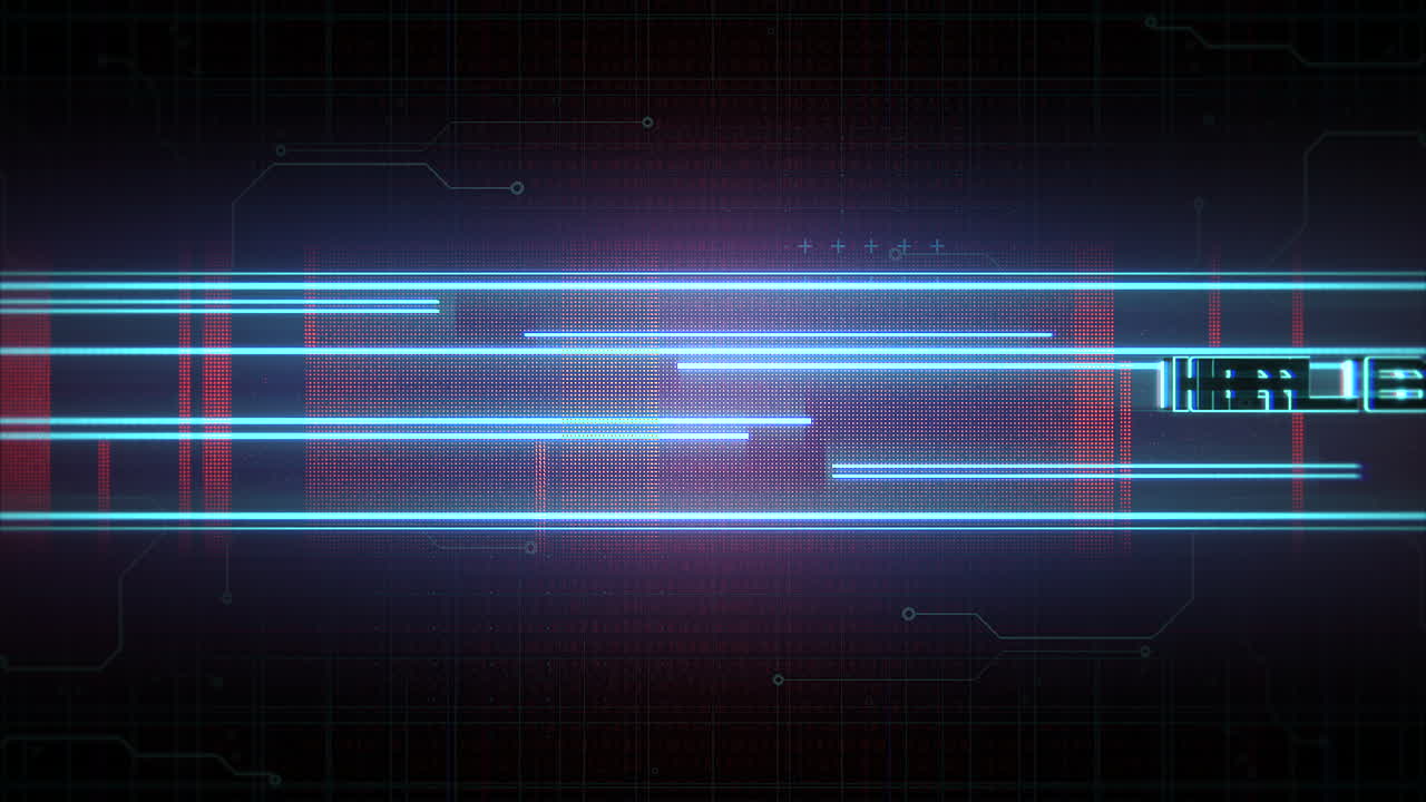 texto de introducción de animación viernes negro y fondo de animación cyberpunk con líneas de neón y cuadrícula de matriz 1