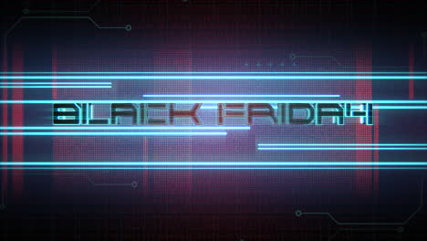 Animations-Introtext-Black-Friday-Und-Cyberpunk-Animationshintergrund-Mit-Neonlinien-Und-Matrixraster-1