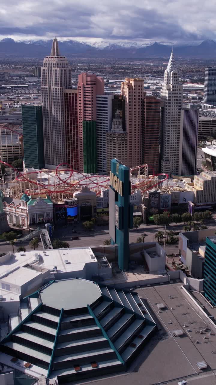Aerial View of MGM Grand and Las Vegas Strip