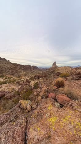 time lapse of weavers needle in the superstition mountains.
