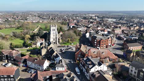 waltham abbey town centre essex uk drone,aerial