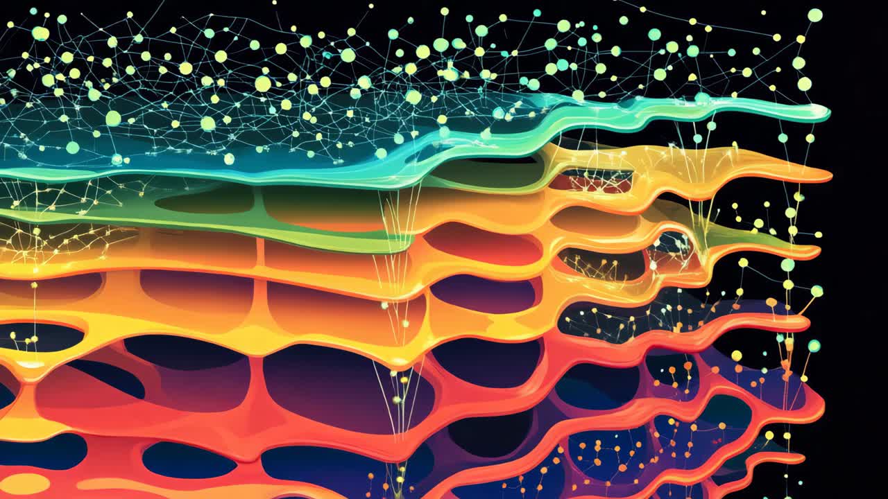 Abstract Colorful Fluid Art