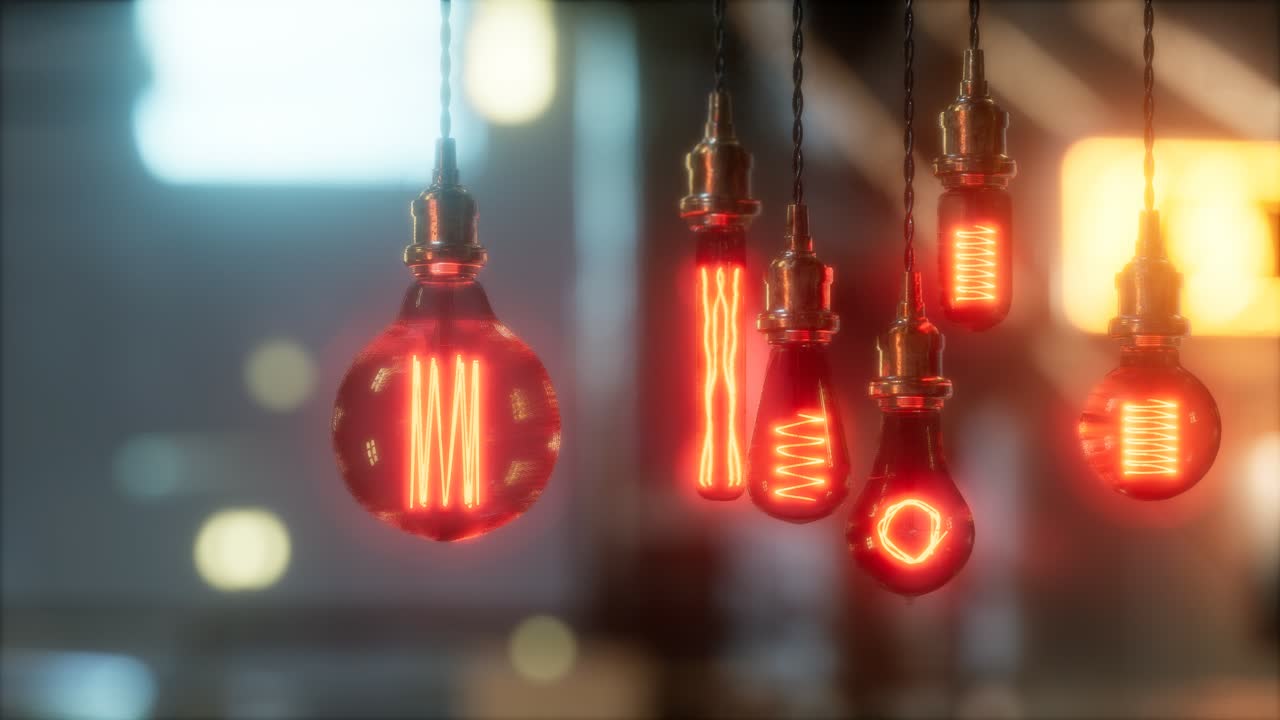 오래된 레트로 빈티지 열광 전구