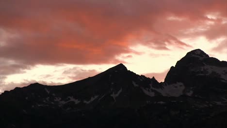 slow pan across the grand tetons mountains at dusk or sunrise 1