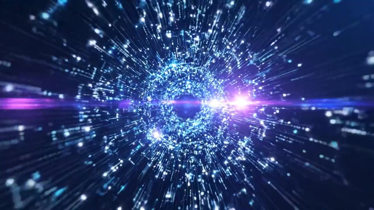 A Stunning Visual Journey Through a Hypnotic Space of Blinking Lights and Energetic Pulses, Capturing the Essence of Digital Flow and Quantum Connection