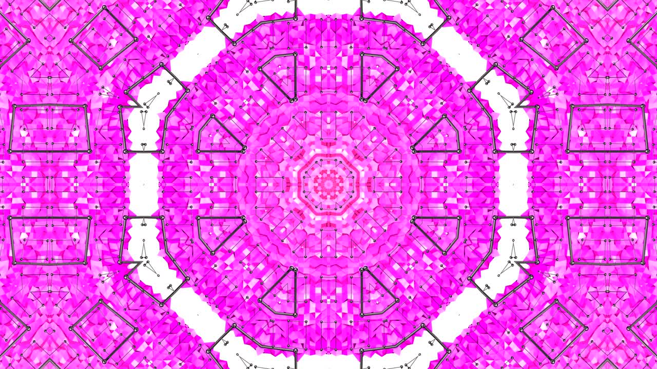 4k low poly background animation in loop. Seamless 3d animation in modern geometric low poly style with gradient colors. Creative simple violet background. V 1 circular structure