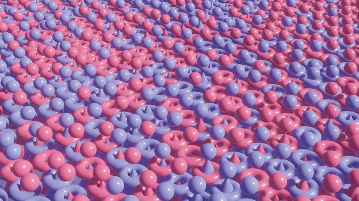 Sfondo animato astratto con elementi multicolore renderizzati in 3D. Animazione 3D moderna e coinvolgente in loop continuo.