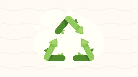 recycle arrows eco friendly animation