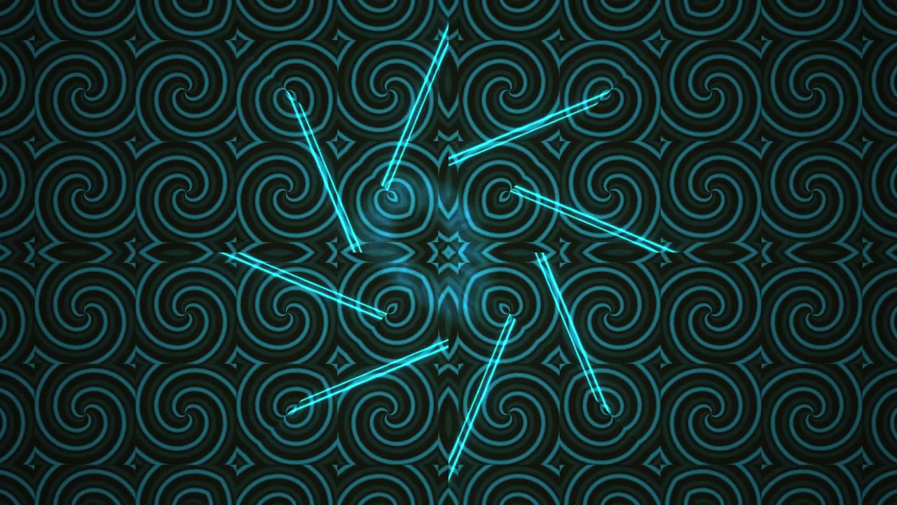 Abstract Glowing Cyan Geometric Pattern Animation