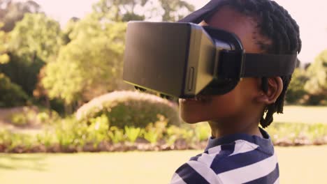 Portrait-of-cute-boy-are-looking-with-virtual-glasses-