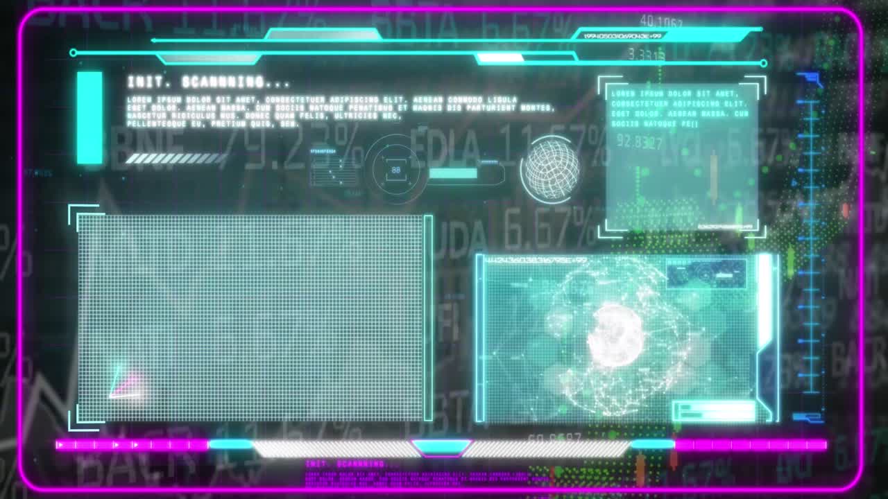 Animation of network of connections over data processing